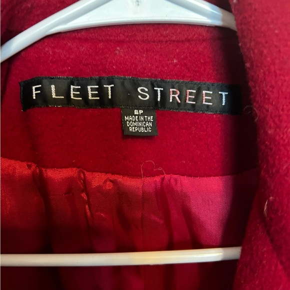 Fleet Street vintage red wool coat size small - Picture 2 of 6